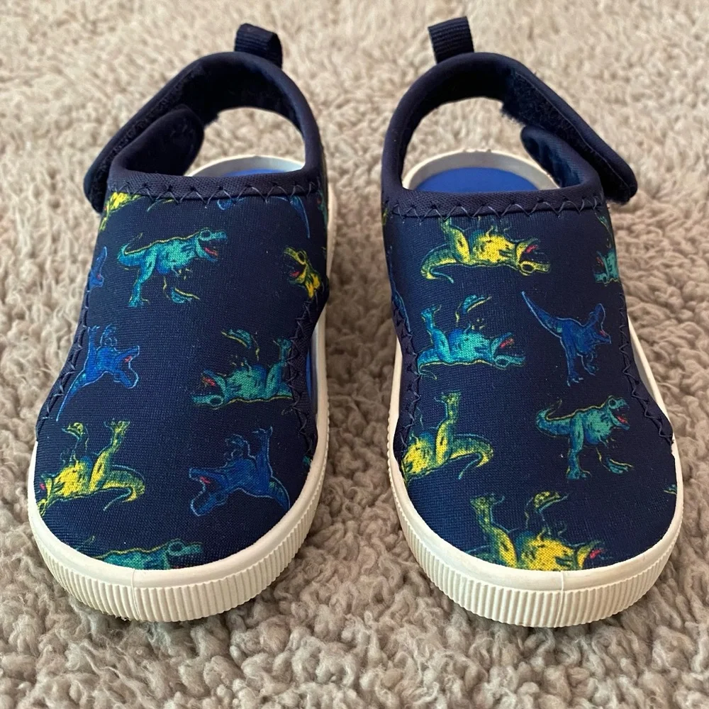 Toddler Boy Water Shoes Size 6 Navy Blue Dinosaurs Carter's